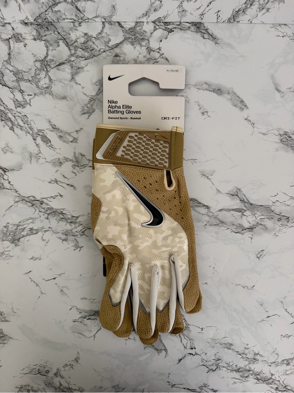 Nike Alpha Elite Batting Baseball Gloves MLB 5 Star Military Dodgers Men Size XL
